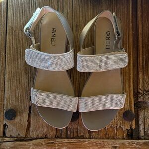 Vaneli Women's Sparkling Beige Sandals